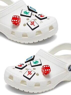 NEW 2-PACK MAHJONG CROCS JIBBITZ TRENDY SHOE CHARMS MULTIPACK JIBBITZ FOR CROCS
